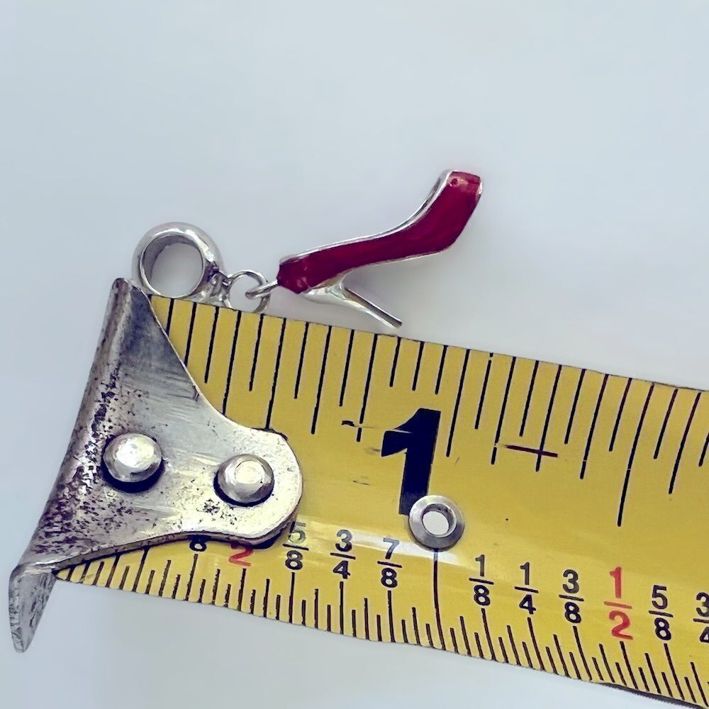 Silver Stiletto Red High Heel Charm - Picture 2 of 2